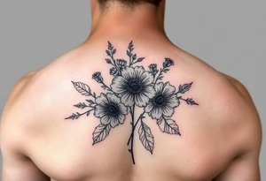 cover up for foot tattoo using wild flowers tattoo idea