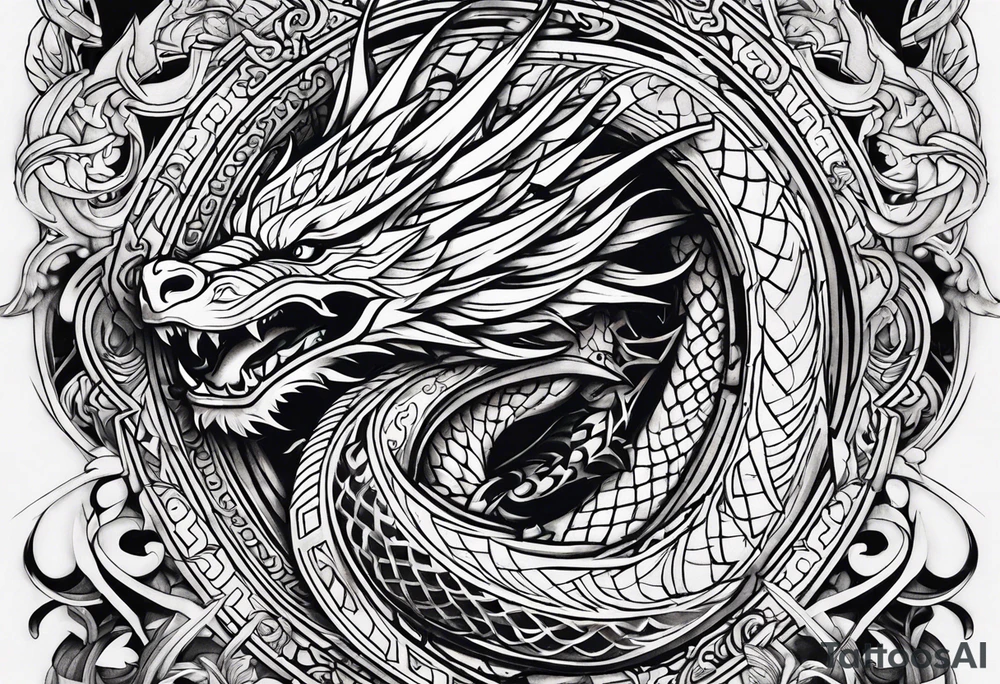 roaring dragons tattoo idea