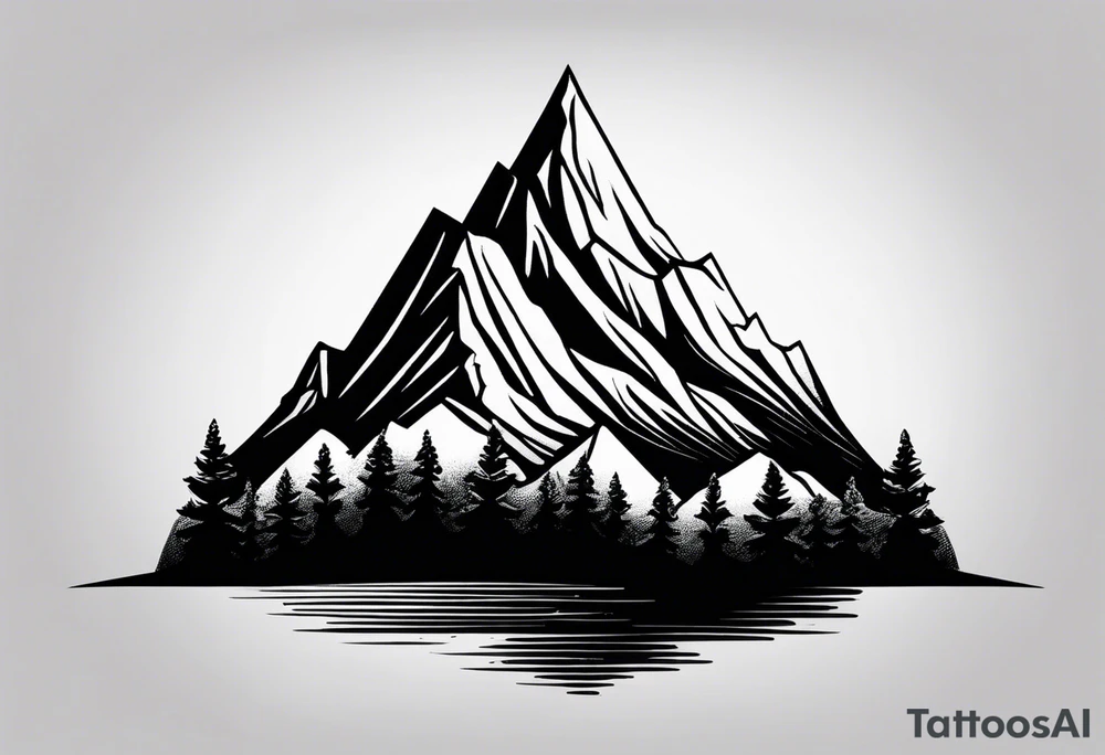 Small
One Mountain peak
Silhouette tattoo idea