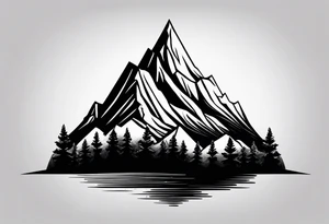 Small
One Mountain peak
Silhouette tattoo idea
