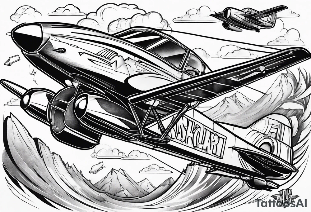 flying cars tattoo idea