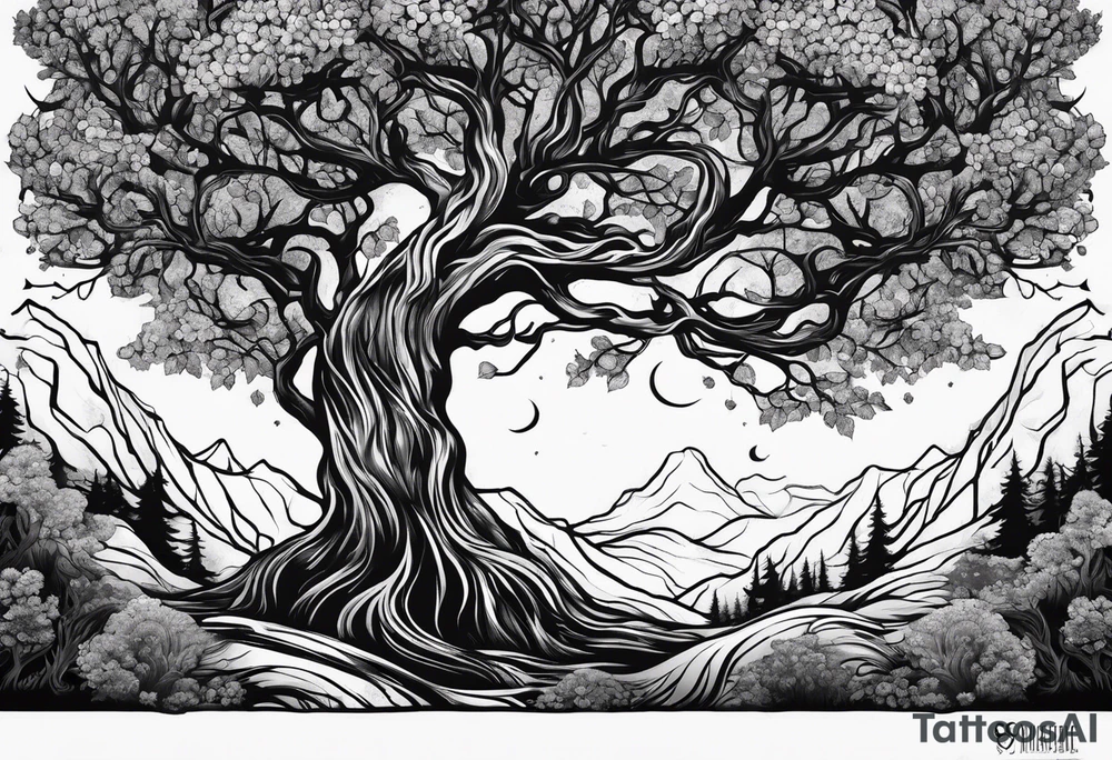 creepy tree tattoo idea