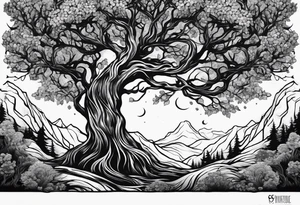 creepy tree tattoo idea