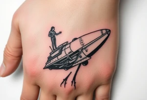 Enoch flotating up to a space ship to meet the Neflem tattoo idea
