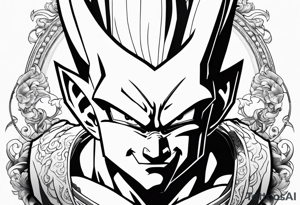 kid majin buu from dragon ball z tattoo idea