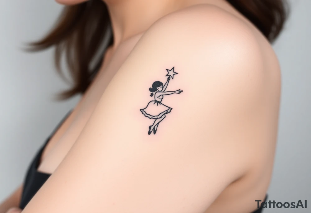 cadeira de balanço e uma estrela tattoo idea