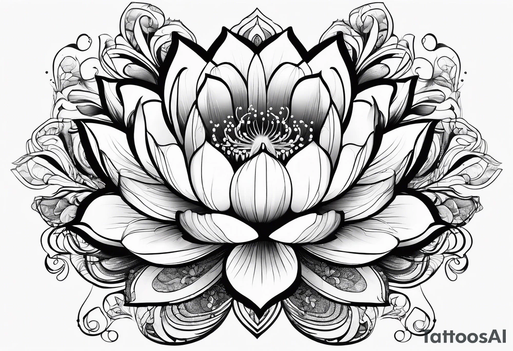 Lotus flower tattoo idea