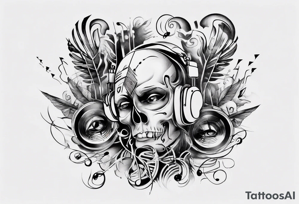 music sound tattoo idea