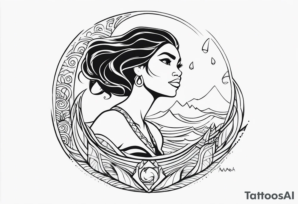 Moana ocean tattoo idea