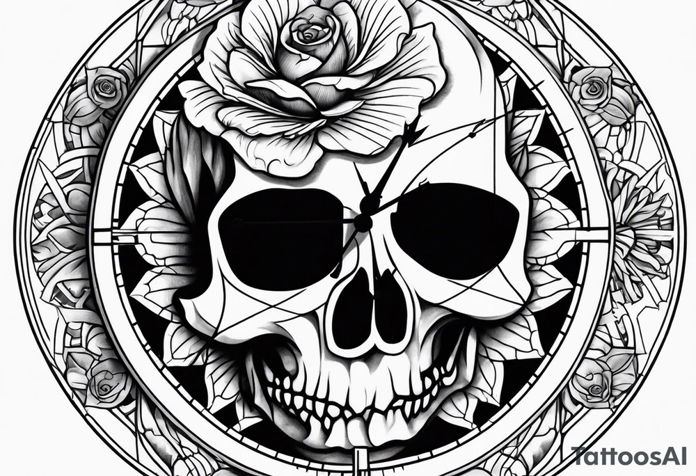 Grateful dead 
clock tattoo idea