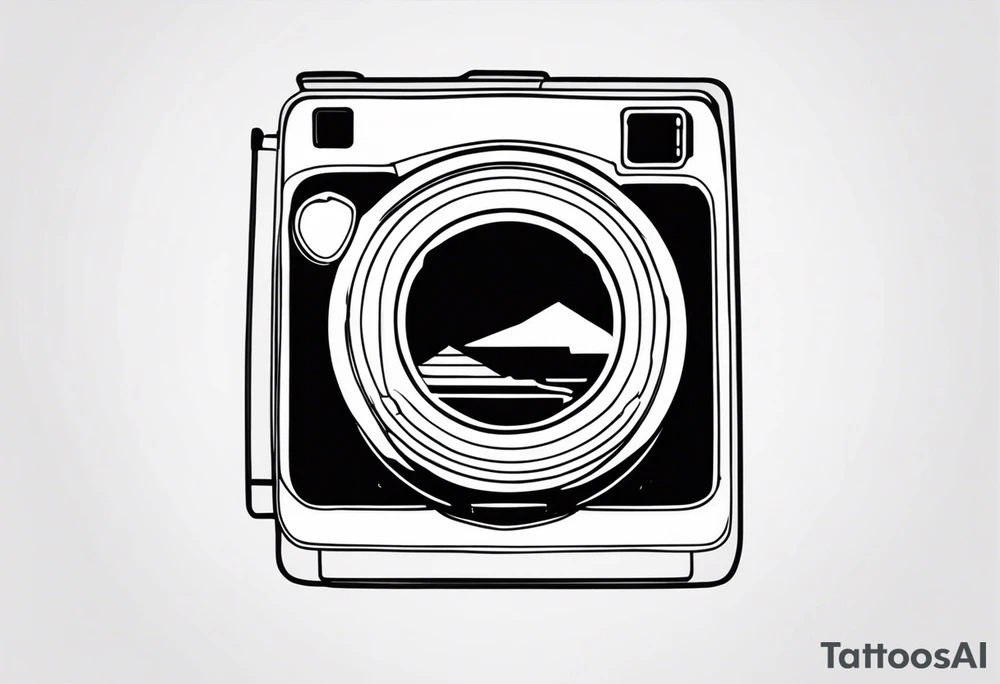 polaroid-picture silhouette tattoo idea