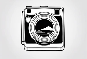 polaroid-picture silhouette tattoo idea