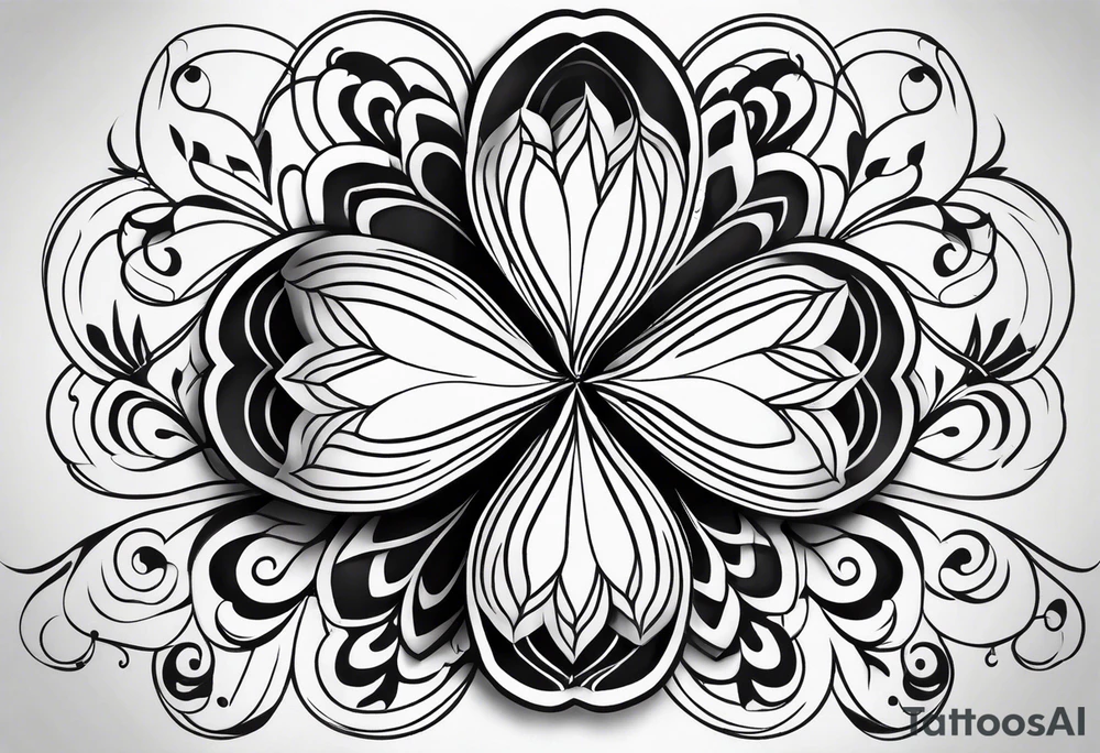 Four leaf clover tattoo idea