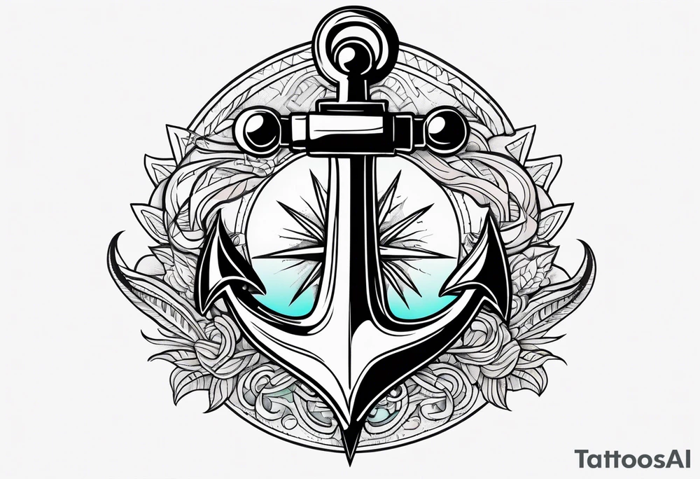 Anchor masculine tattoo idea