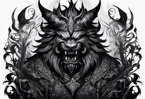 darkness monsterr shadow tattoo idea