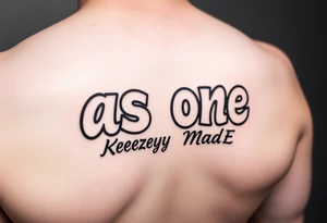 Rounded bubble graffiti style lettering as one  (KeezY MadE) tattoo idea