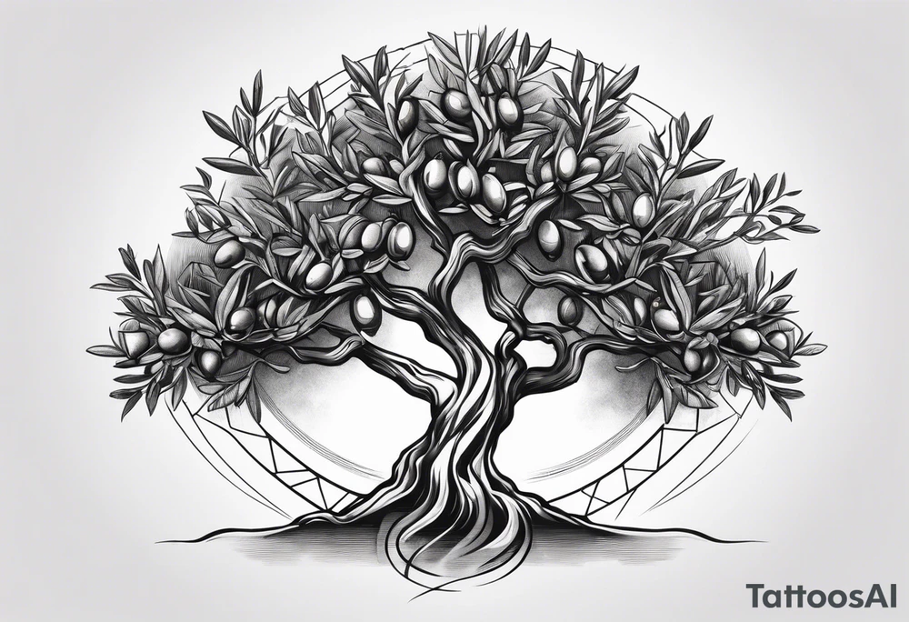 Olive tree tattoo idea