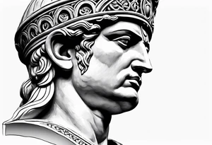 Kopf einer Griechischen Statue mit Risse tattoo idea