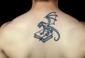 sleeve, fantasy, incorporates existing small tattoo of a dragon flying out of a book located just above the back of the elbow

Dungeons and Dragons
Warcraft
Lord of the Rings
Forgotten Realms tattoo idea