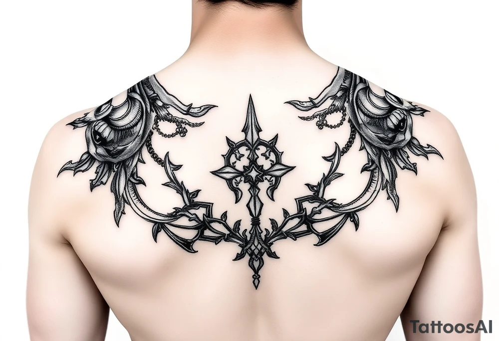 Shoulder plate arbor tattoo idea