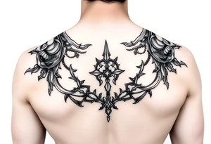 Shoulder plate arbor tattoo idea