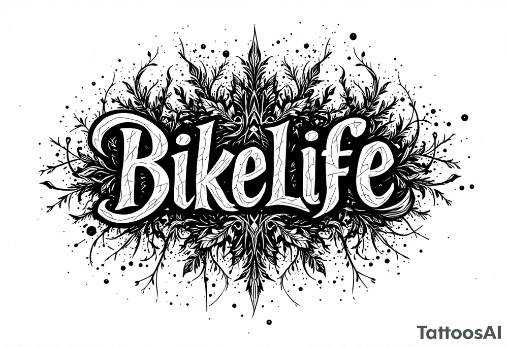 Bikelife tattoo simple text only tattoo idea