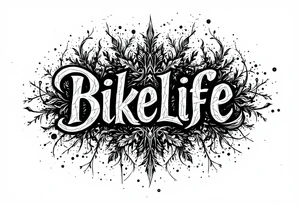 Bikelife tattoo simple text only tattoo idea