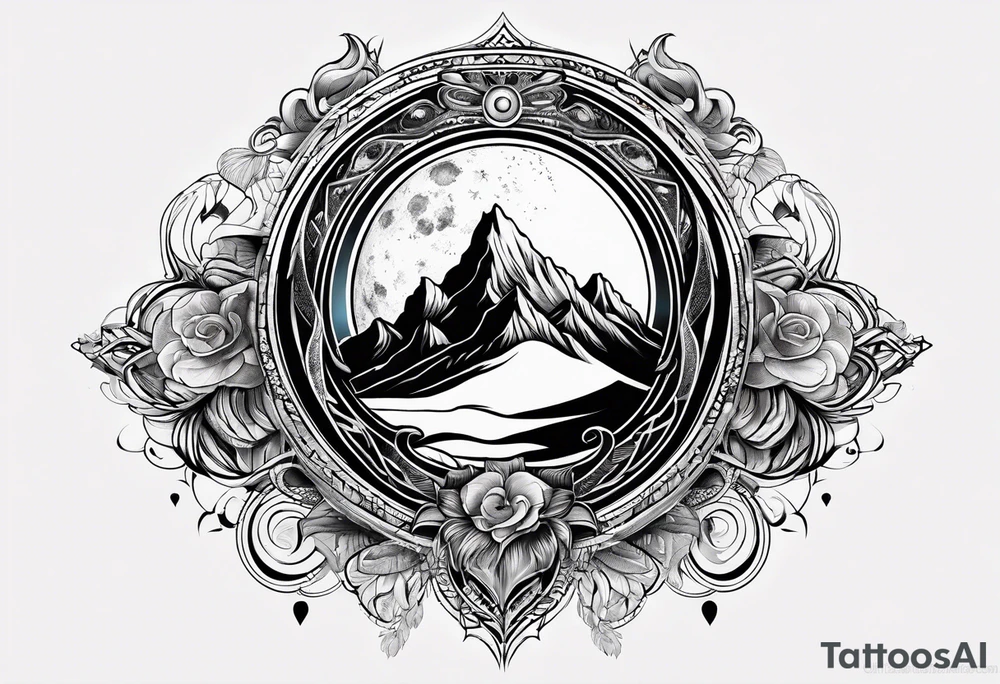 sacred moon tattoo idea