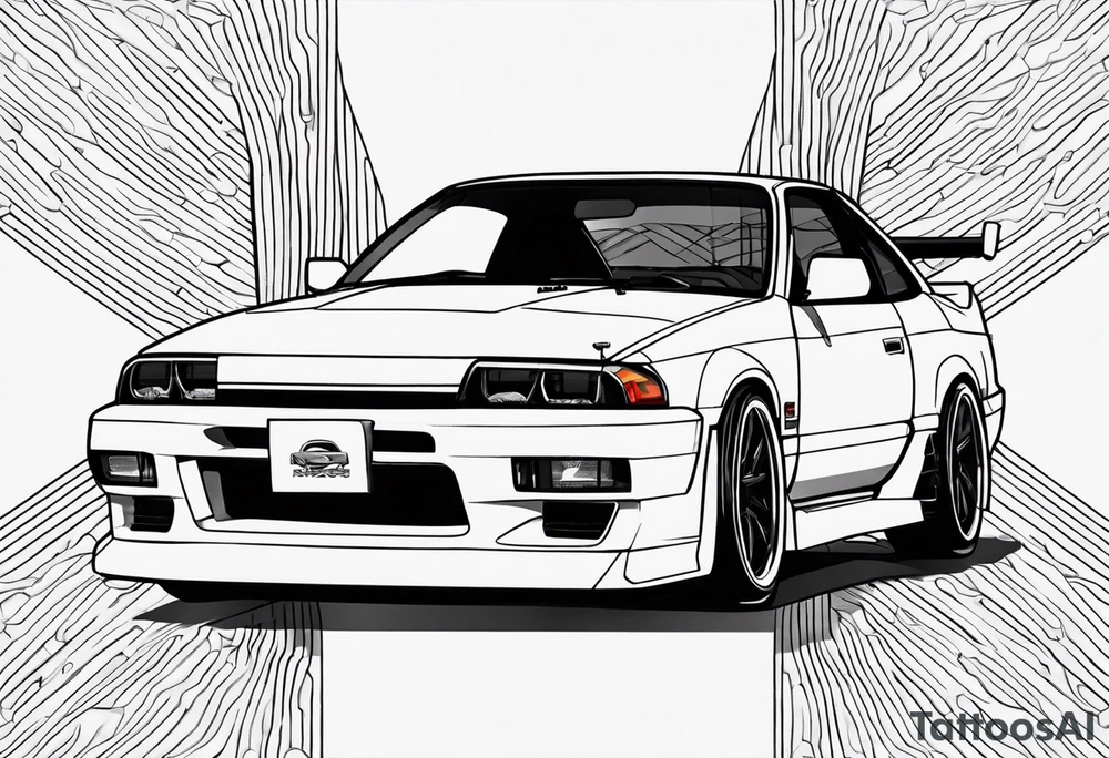 Car tatto nissan 200sx tattoo idea