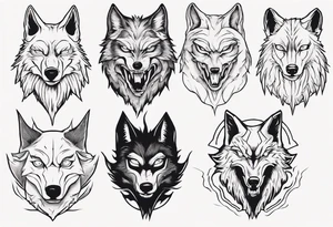 Super scary wolf tattoo idea