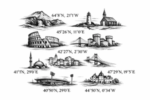 Iceland x3 (sindri, ibv, stjarnan)
Italy x2 (Verona, Sassuolo)
Spain (Logrono) 
Turkey x2 (Fenerbahce, Besiktas)
Hungary (Fradi)
France (Bordeaux) Something small that contains these countries or clubs no logos maybe coordinates tattoo idea