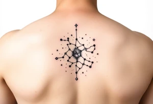 Virgo constellation into galaxy tattoo idea
