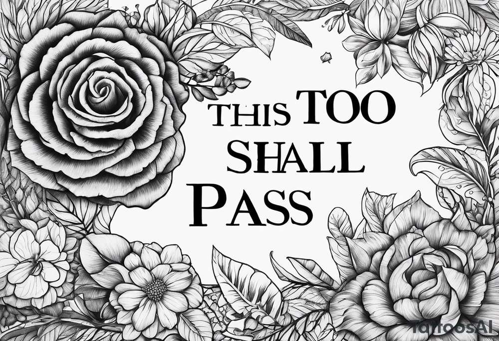 This too shall pass written tattoo idea