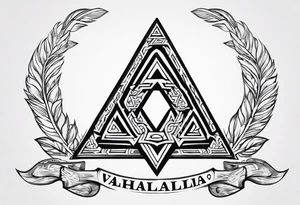 Valhalla sword 
shield axe Valknut must tattoo idea