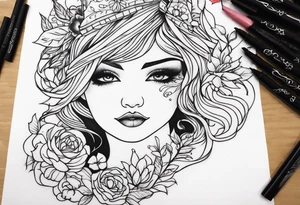 Girl dad dedication tattoo idea