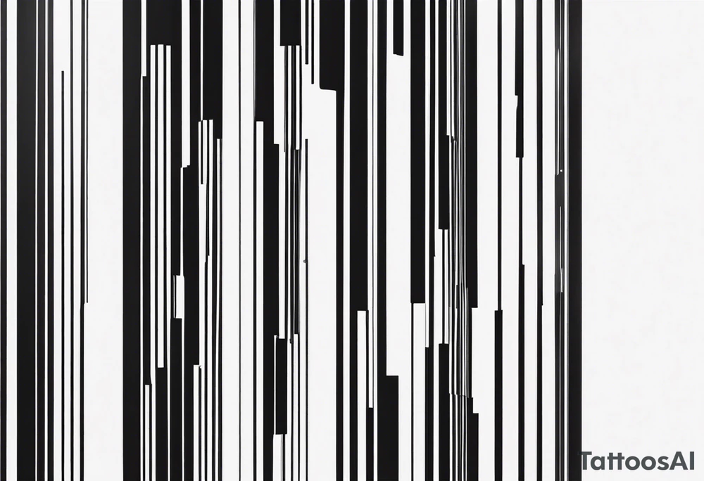 Happiness into a barcode tattoo idea