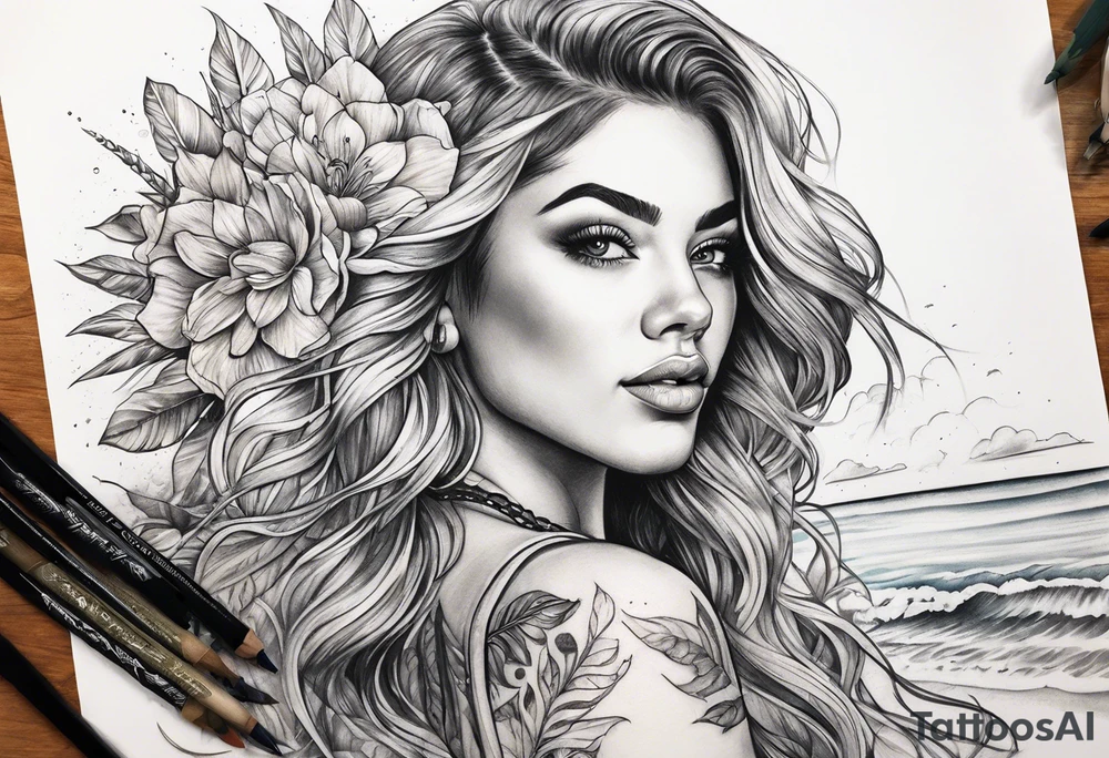 Beach tattoo idea