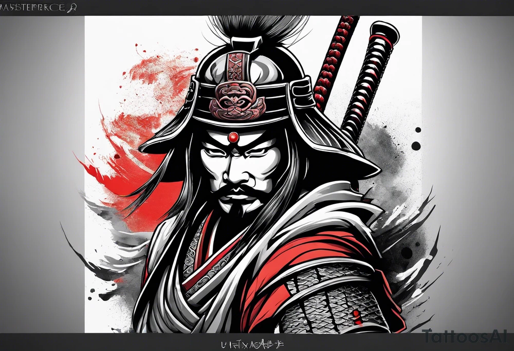 Samurai war themed tattoo idea
