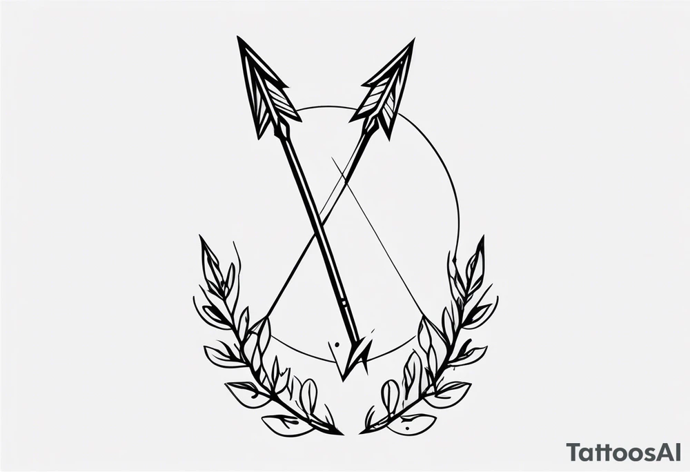 Simple Vertical Arrow tattoo idea