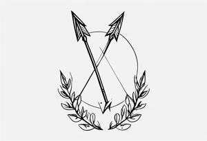 Simple Vertical Arrow tattoo idea