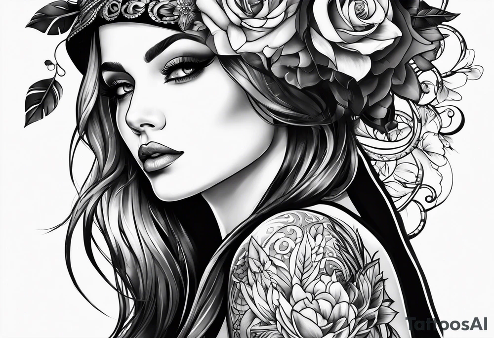 Woman tattoo idea