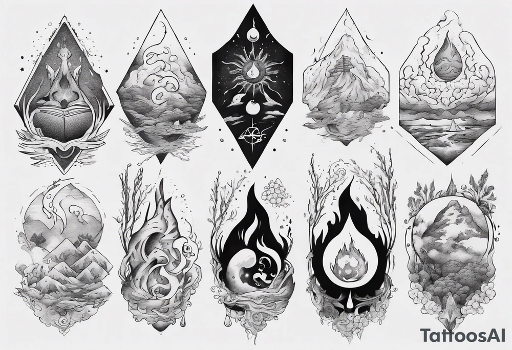 The four elements tattoo idea