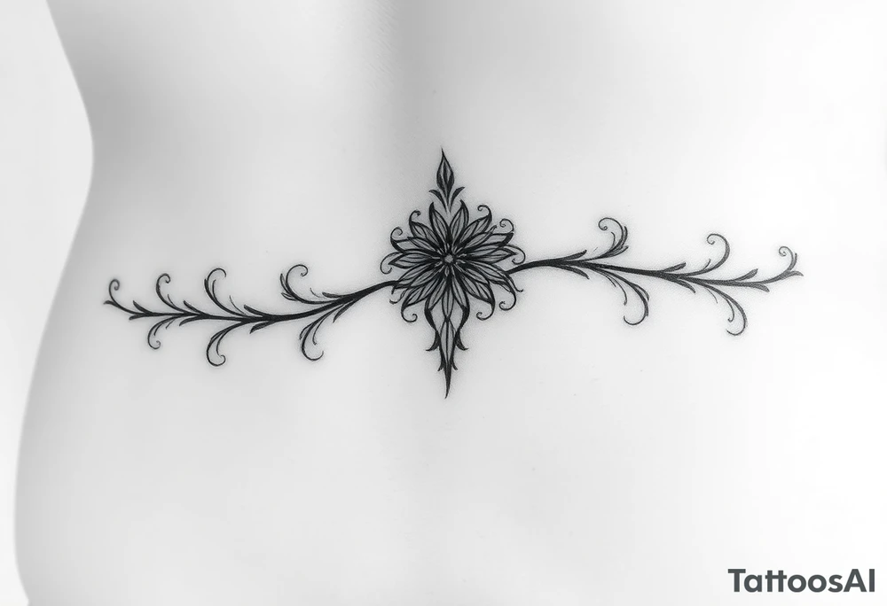Side of abdominal line tattoo tattoo idea