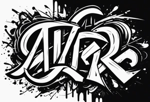 Aggresive graffiti MTR tattoo idea