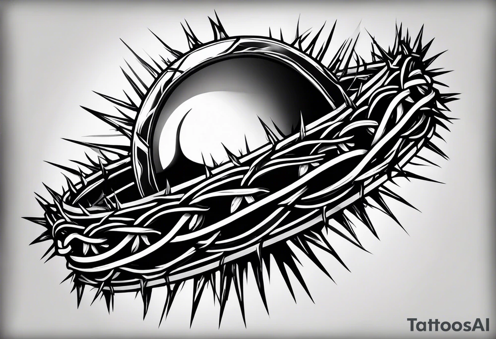 Crown of thorns tattoo idea