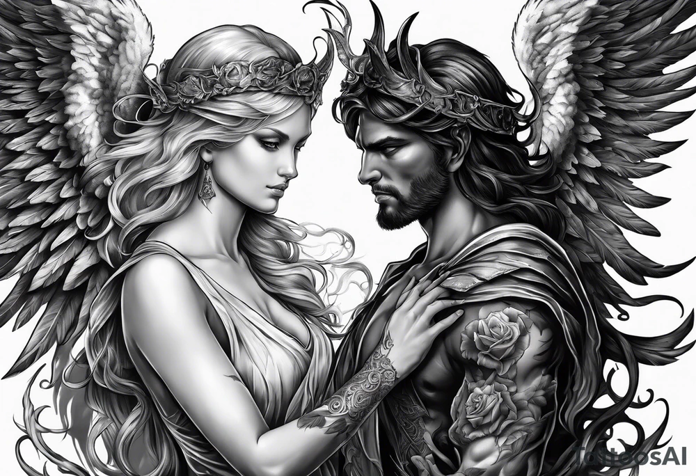 Angel Vs Demon for my soul tattoo idea