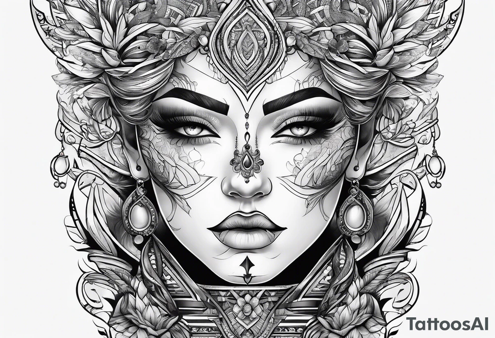 Line art tattoo idea