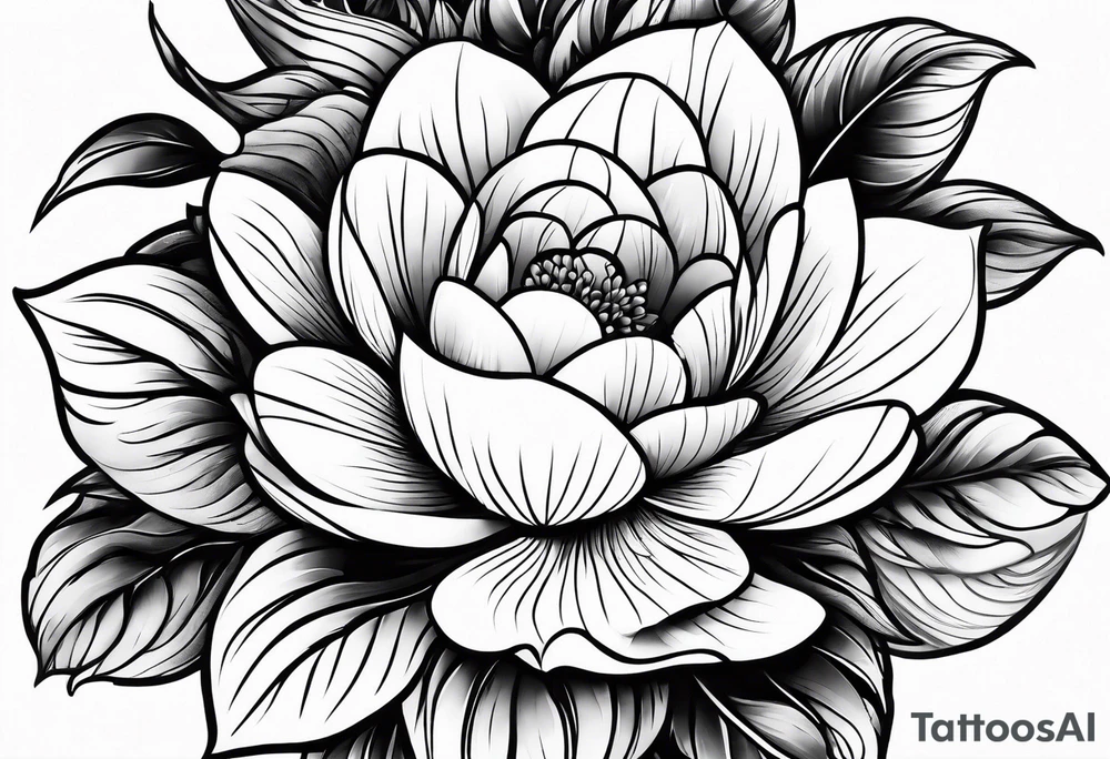 traditional Japanese flowers tattoo idea