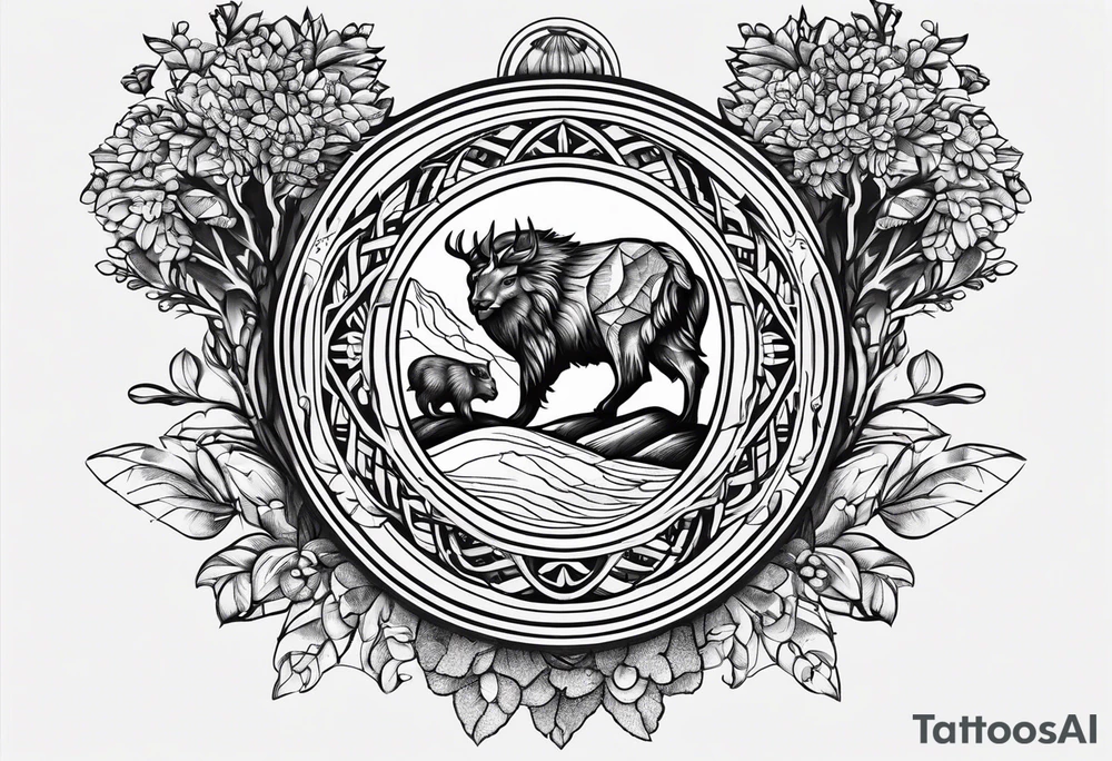 Pinon family crest tattoo idea
