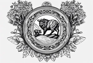 Pinon family crest tattoo idea